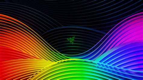 Razer 4k Wallpaper Colorful Spectrum Waves Ridges