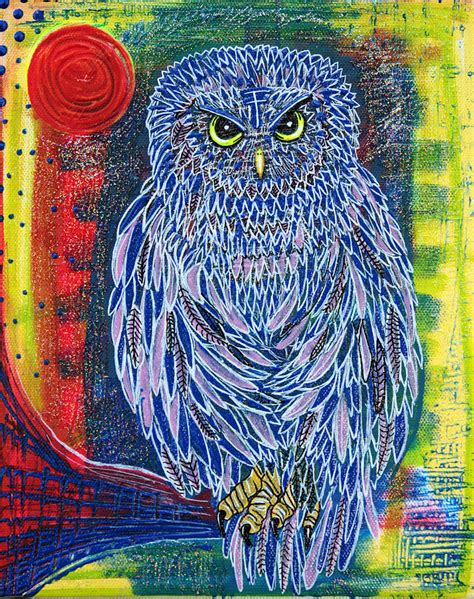 The Great Owl Painting By Laura Barbosa Fine Art America