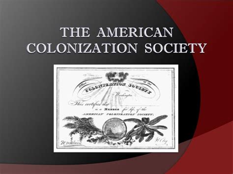 Ppt The American Colonization Society Powerpoint Presentation Free