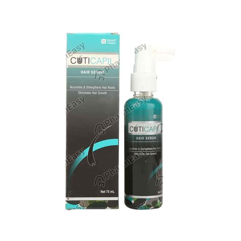 Cuticapil hair serum is a nourishing hair serum that provides the adequate amount of nutrients to the hair and use cuticapil hair serum as directed by the physician. Buy Cuticapil Hair Serum 75ml Online at Flat 18% OFF ...