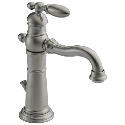 delta victorian single handle bathroom faucet in stainless 555lf ss