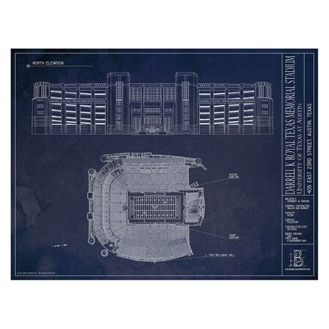 Dkr Texas Memorial Stadium Ballpark Blueprints Ltd Touch Of Modern