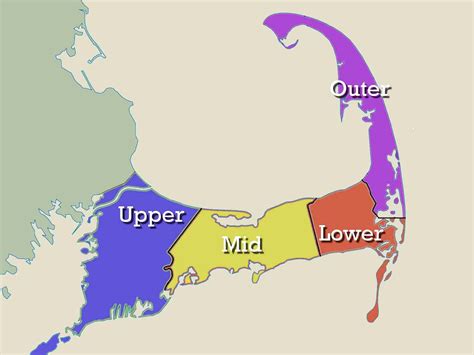 Cape Cod Regions Upper Mid Lower And Outer Cape Cape Cod Star