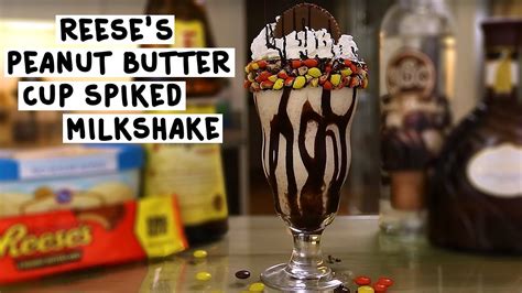 How to make reese's chocolate peanut butter pancakes. Reese's Peanut Butter Cup Spiked Milkshake - YouTube