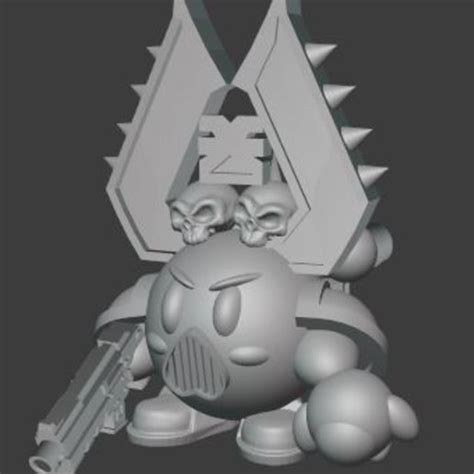 Download Stl File Kirby As Chaos Space Marine 3d Printable Model ・ Cults