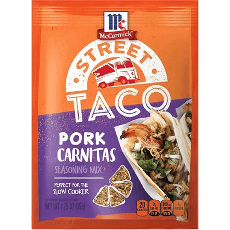 Mccormick Street Taco Seasoning Mix Pork Carnitas Salt Spices