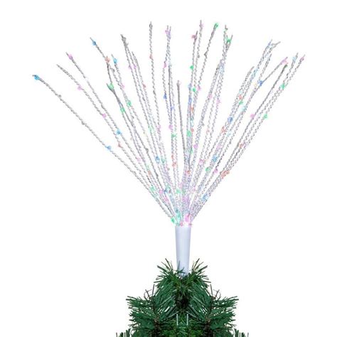 gerson international   high electric wire star burst color changing tree topper