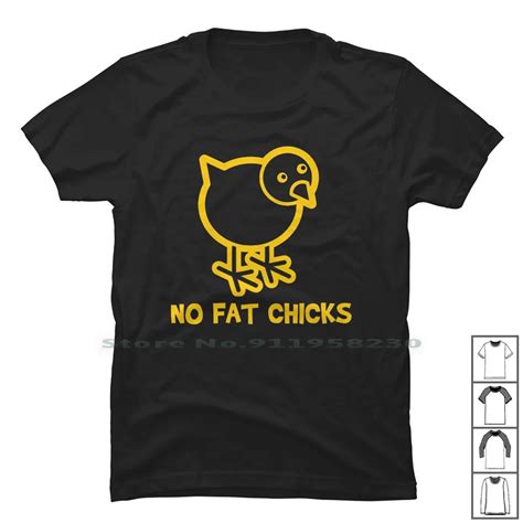 No Fat Chicks T Shirt 100 Cotton Cartoon Gamers Chicks Movie Gamer Chick Game Chic Ick Chi Fat