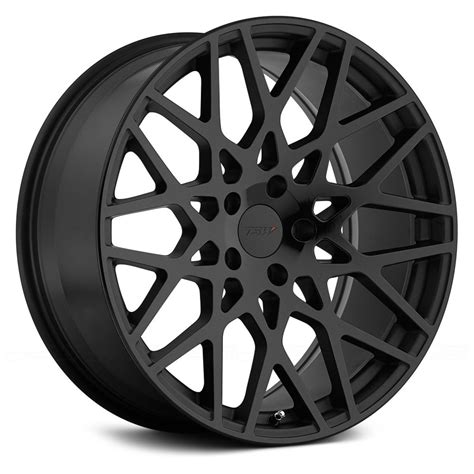 This alloy racing wheels are monoblock forged wheels, with all matte black color painted, 10 multi spoke, aluminum alloy center caps, 5 hole. TSW® VALE Wheels - Matte Black with Gloss Black Face Rims