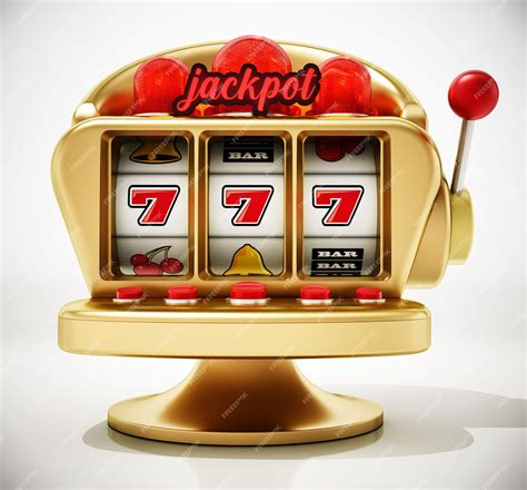 Premium Photo Slot Machine With Three 7s On The Screen Isolated On White