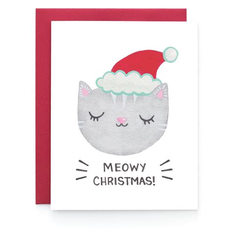 Meowy Christmas Greeting Card Art And Soul Creative Co