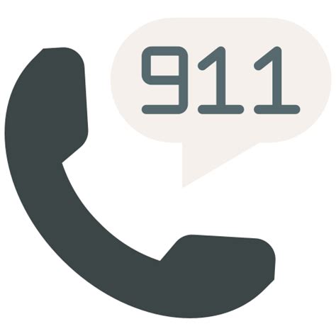 911 전화 무료 연락개 아이콘