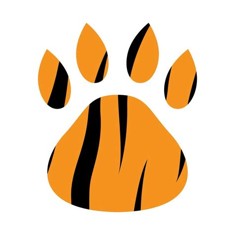 Abstract Footprints Tiger Wild Logo Vector Icon Illustration Design