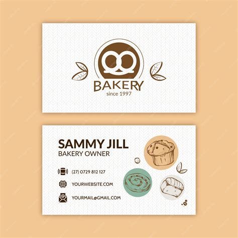 Premium Vector Bakery Business Card Design Template