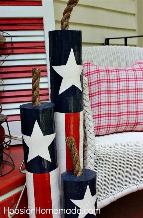 Our folkart home decor works great on tin! DIY Patriotic Crafts and Decorations for 4th of July or ...
