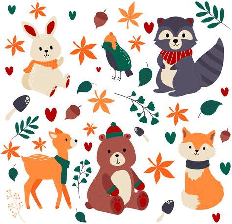 Forest Animals Clipart With Transparent Background