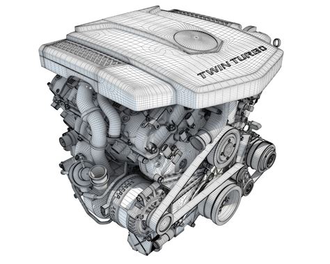 V6 Engine Cutaway 3d Model Turbosquid 1414605