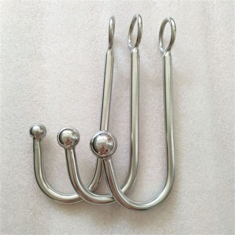 Stainless Steel Metal Different Size Ball Anal Hook Sex Toys For Woman Man Couple Butt Plug Ass