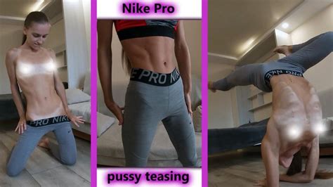 Naked Gymnastics In Leggings Nike Pro Pussy Teasing Vallstudio