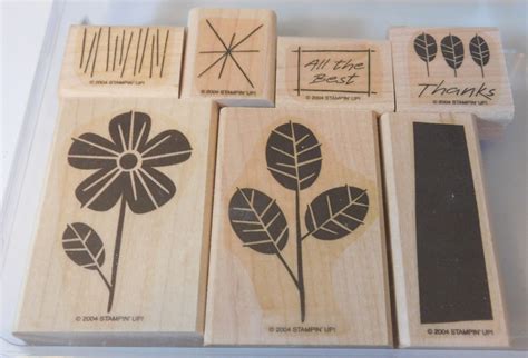 Stampin Up ALL THE BEST Wood Mounted Retired Stamp Set Etsy In Stampin Up Flower