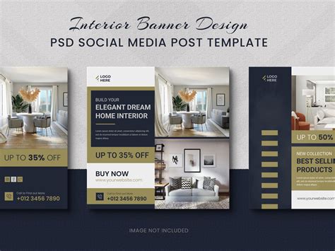 Modern Interior Design Social Media Post Banner By Creativeview On