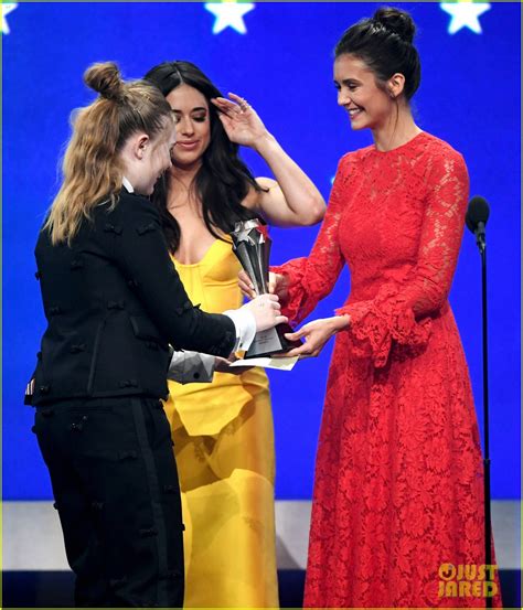 Nina Dobrev Stuns In Red Lace Dress At Critics Choice Awards 2019