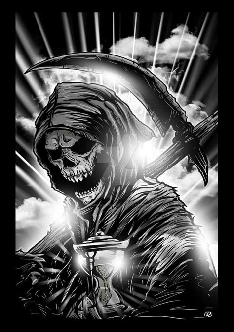 Pin By Doterickson On Black And White Reaper Tattoo Reaper Drawing