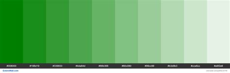 Tints Of Green Color Hex Green Colors Tints Color
