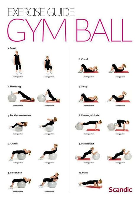 Exercise Guide Gym Ball Exercises For Women Gym Ball Workout