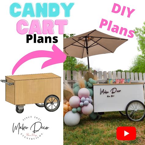 Candy Cart Trolley Style Plans With Measurements Digital Etsy