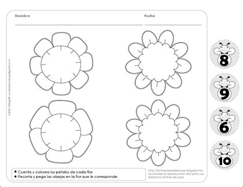 Guardarguardar juego matematico para más tarde. Fichas para preescolar: Primavera y Pensamiento Matemático