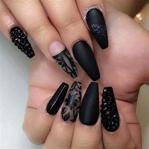 Nail Design 27 Edgy Ideas For Matte Black Nails To Break The Manicure