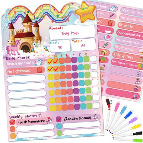 Buy Magnetic Daily Routine Chart For Kids Magnetic Chore Chart