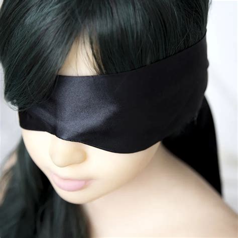 Black Satin Ribbon Blindfold Sexy Eye Mask Patch Bondage Masque Mask Sex Aid Party Fun Flirt Sex