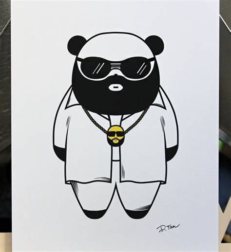 5 X 7 Boss Rapper Panda Art Print