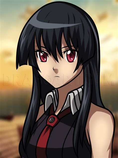 how to draw akame from akame ga kill step by step anime characters