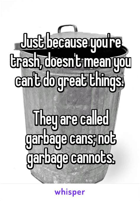 Funny Trash Can Quotes ~ It S Trash Can Not Trash Can T Funny Sarcastic