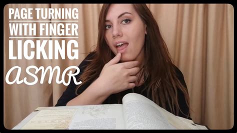 asmr page turning finger licking youtube