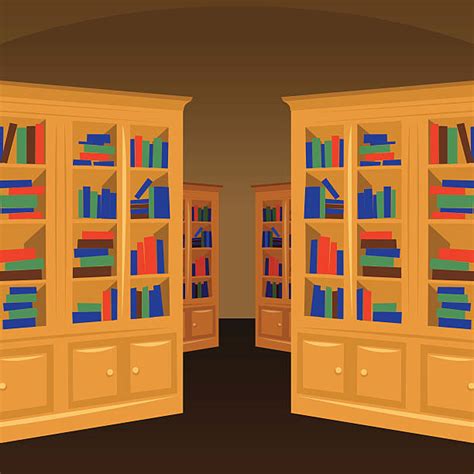 Public Library Interior Illustrations Royalty Free Vector Graphics