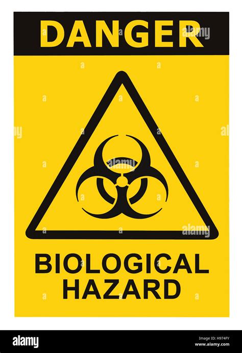 Biohazard Symbol Sign Of Biological Threat Alert Black Yellow Stock