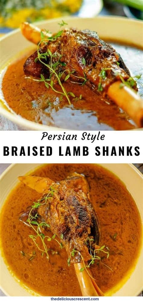 Braised Lamb Shanks Slow Cooked In An Aromatic Sauce With Persian