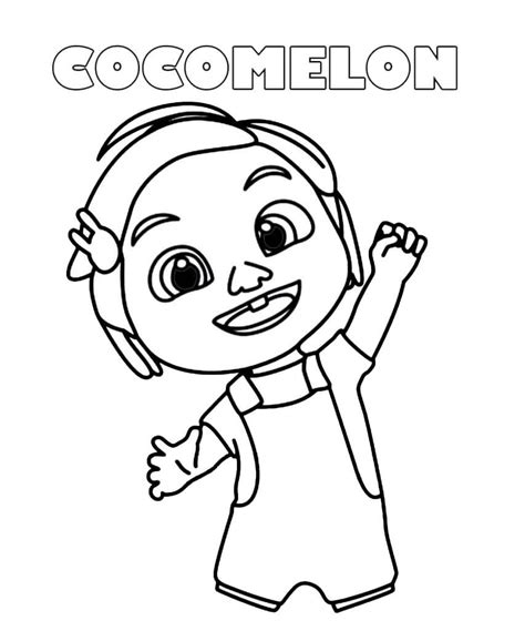 Keep a cat and pumpkin company on a magical night. Cocomelon 1 Coloring Page - Free Printable Coloring Pages ...