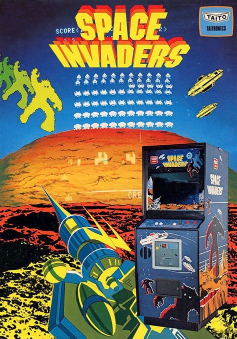 Space Invaders 1978 Retro Red Retro Arcade Games Classic Video