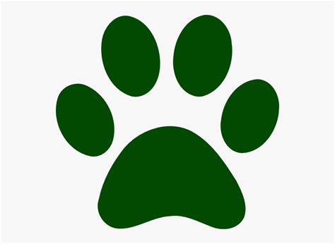 Image Of Bulldog Paw Clipart Green Paw Print Clip Art