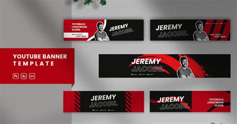 Modern Youtube Banner Graphic Templates Envato Elements