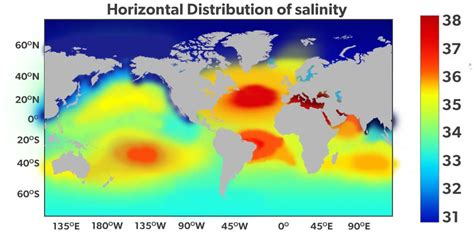 Salinity Of Ocean Water Factors Horizontals And Vertical