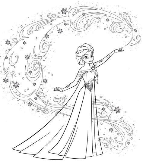 Dibujos De Elsa Para Colorear Páginas Para Colorear Para Niñas