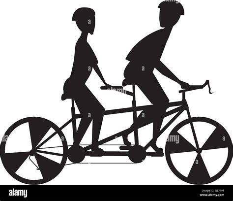 Couple In Tandem Bike Stock Vector Image And Art Alamy