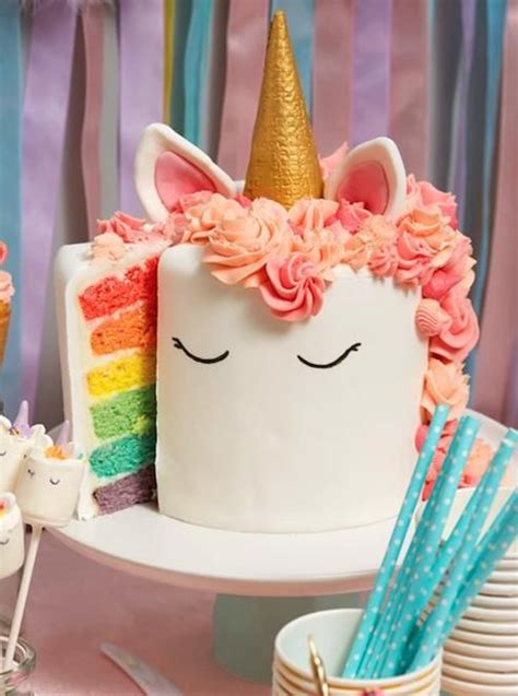 1 3.4 oz package of line a cookie sheet with parchment paper and set aside. 60 Simple Unicorn Cake Design Ideas | Unicorn cake ...