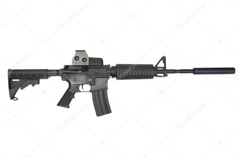 Carbine M4 With Silencer Stock Photo By ©zim90 23228476